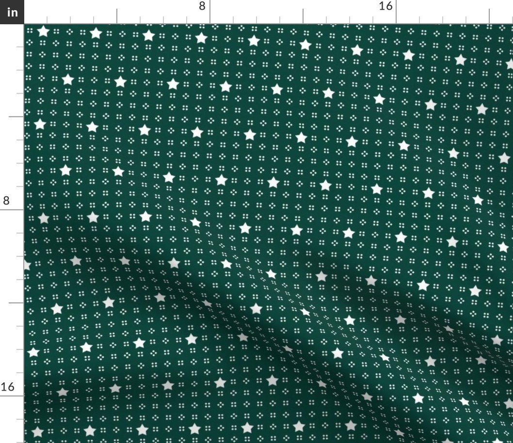 1900 Stars and dots-green