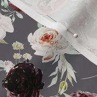 8" Velvet Cream Blooms // Fedora Gray