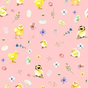 8" Easter Chicks - Pink