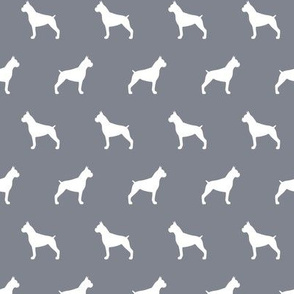 Boxer Silhouettes on Cool Grey