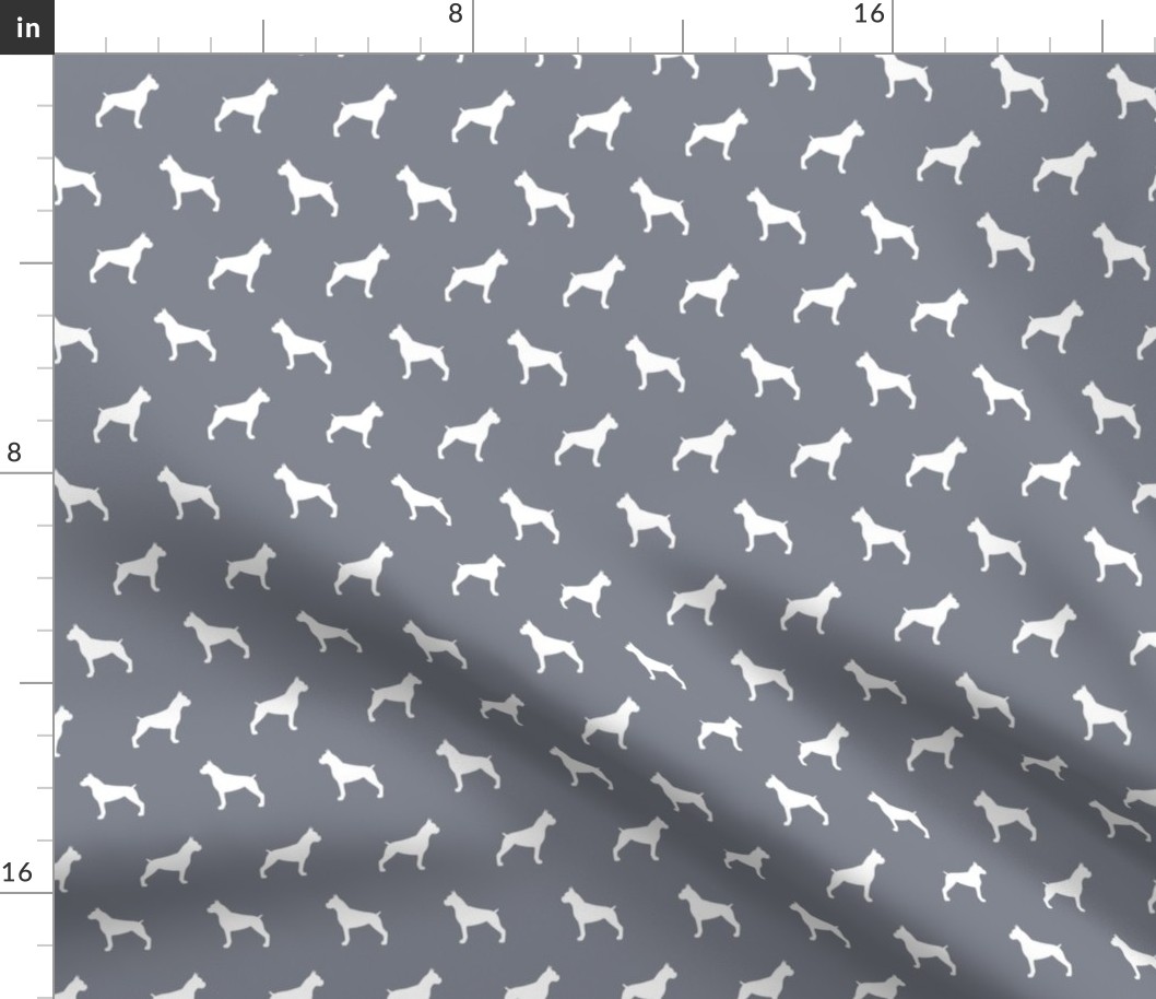 Boxer Silhouettes on Cool Grey
