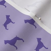 Boxer Dog Silhouettes Purple