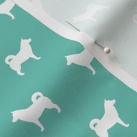 Husky Silhouettes Turquoise