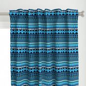 Farmhouse Kilim in Blue Monochrome Multi