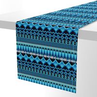 Farmhouse Kilim in Blue Monochrome Multi