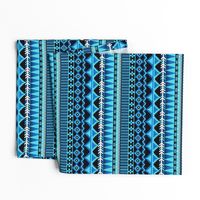 Farmhouse Kilim in Blue Monochrome Multi