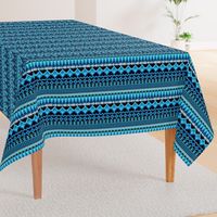 Farmhouse Kilim in Blue Monochrome Multi