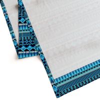 Farmhouse Kilim in Blue Monochrome Multi