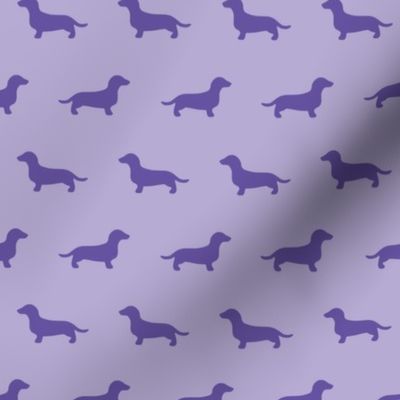 Purple Dachshund Silhouettes