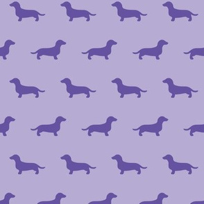 Dog Purple Dogs Dachshund Doxie Weiner Dog Spoonflower Fabric by the Yard 