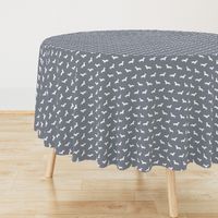 Dachshund Silhouettes on Cool Grey