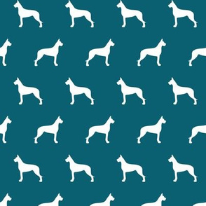 Great Dane Silhouette on Teal