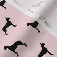 Great Dane Silhouette on Pink