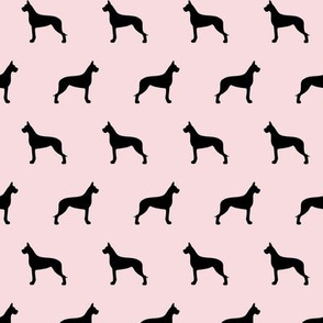 Great Dane Silhouette on Pink