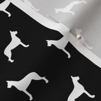 Great Dane Silhouettes on Black