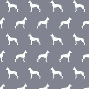 Great Dane Silhouettes - Cool Grey