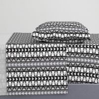 Triangle Kilim in Grayscale