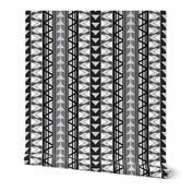 Triangle Kilim in Grayscale