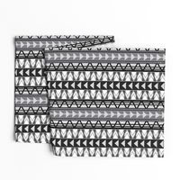 Triangle Kilim in Grayscale