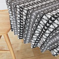 Triangle Kilim in Grayscale