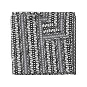 Triangle Kilim in Grayscale