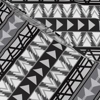 Triangle Kilim in Grayscale