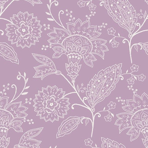 Crewel Work Allover Lilac