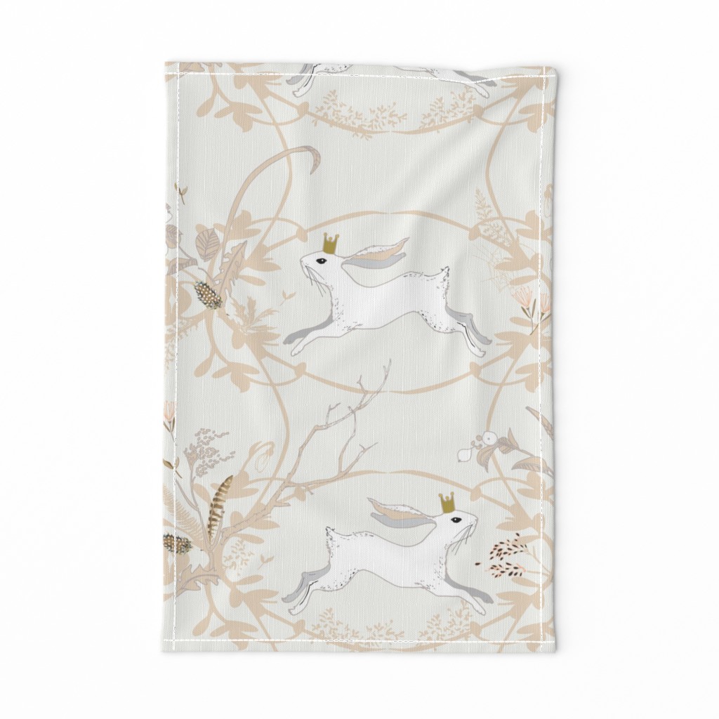 Bunny Prince Damask (x x large ) china white 