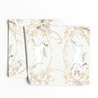 Bunny Prince Damask (x x large ) china white 