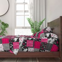 Wild and Free Horses - Fuchsia, Black, And Grey