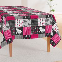 Wild and Free Horses - Fuchsia, Black, And Grey