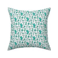 Cactus in Mint,Green & Blue Smaller 1,5 inch
