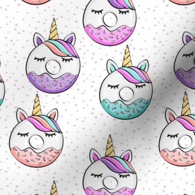 unicorn donuts on purple spots