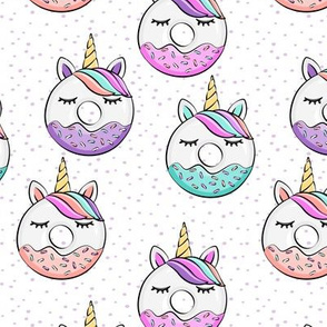unicorn donuts on purple spots