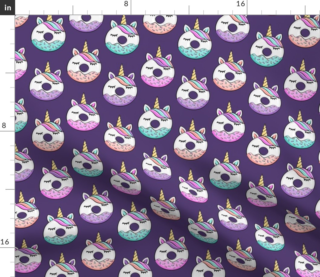 unicorn donuts - dark purple