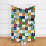 rainbow baby patchwork wholecloth // neutral colors