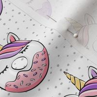 unicorn donuts (purple and pink) on spots