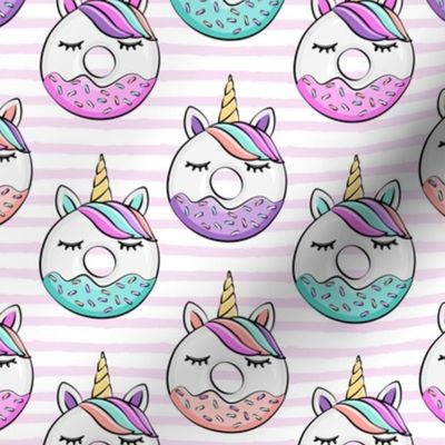 unicorn donuts - pink stripes