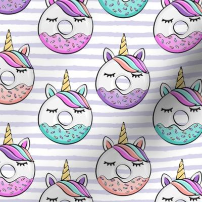 unicorn donuts - purple stripes