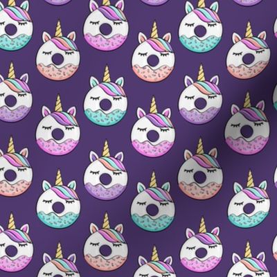 (small scale) unicorn donuts - dark purple