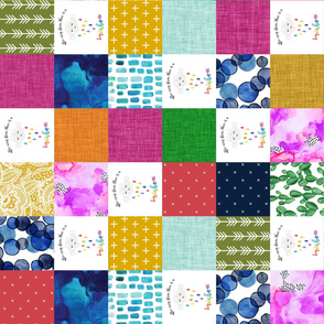 rainbow baby patchwork wholecloth // rotated