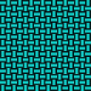 3D Metallic Woven Pipes - Turquoise