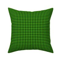 3D Metallic Woven Pipes - Lime Green