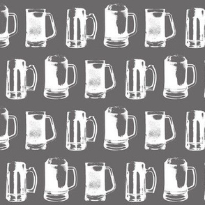 Beer Mugs on Grey // Small