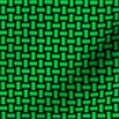 3D Metallic Woven Pipes - Brite Green