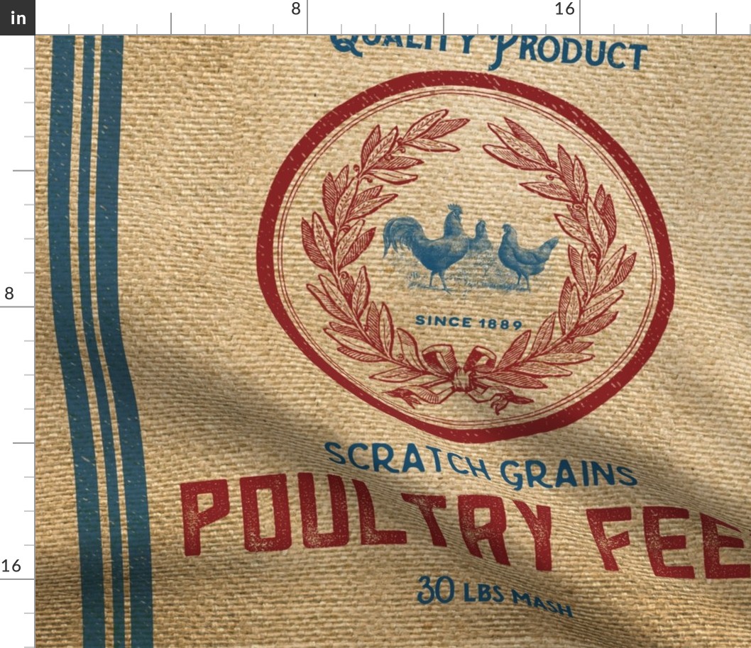 Feed Sack Poultry Feed 25x25