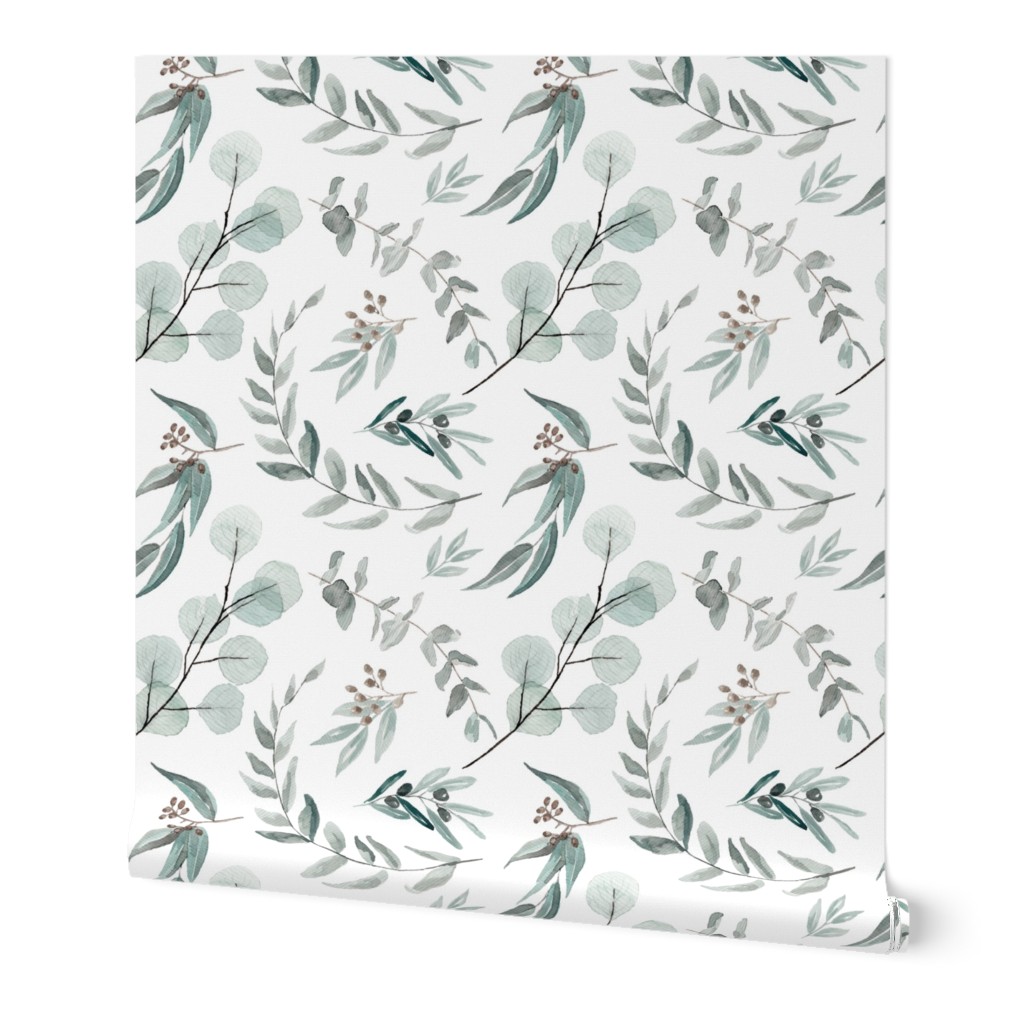 Native Eucalyptus Leaves || Edition 1 || Fabric Wallpaper