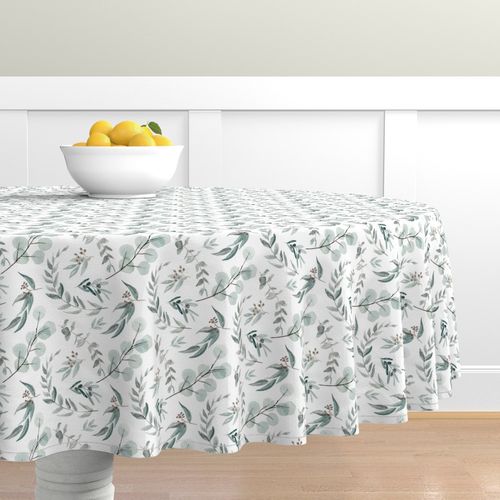 70 Round Roostery Cotton Sateen Tablecloth Jungle Pink Retro Monkey Tropical Botanical Palm Print Custom Table Linens by Spoonflower