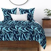 Tribal Tiger stripes print - vertical midnight frost large