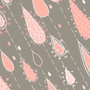 Dusty Rose Rain Drops